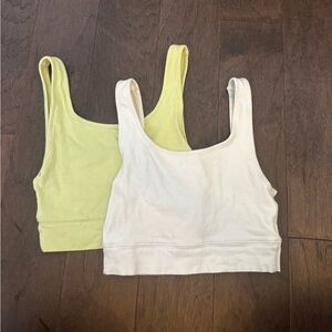 BUNDLE!! lime green and white tank top from american eagle